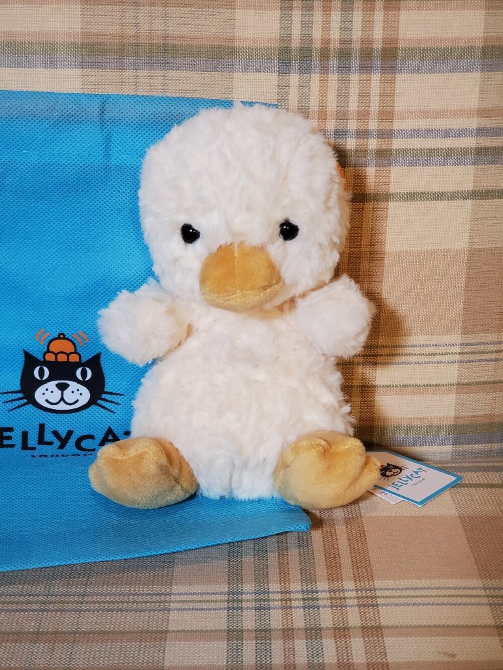 Jellycat London Authentic Yummy Duckling Plush w/Dust Bag BRAND NEW WITH TAGS